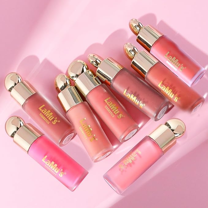 LaMu'S COSMETICS Soft Pinch Weightless Liquid Blush, Long-Lasting Beauty Natural Waterproof Face Liquid Blush For All-Day Wear (Worth-Rose, 0.25fl.oz/7.5ml)