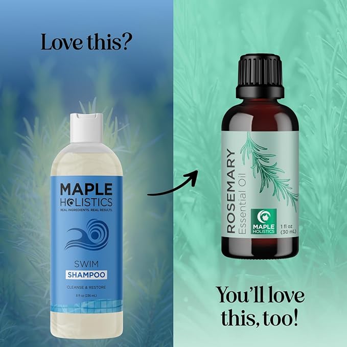 After Swim Shampoo for Kids & Adults - Clarifying Shampoo for Chlorine Removal Kids Friendly Formula with Tea Tree and Rosemary Essential Oils - Pool for Swimmers with Replenishing Oils