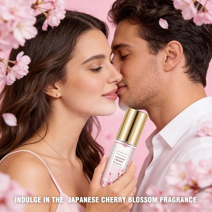 Beautifier Life Mini Body Mist Bath and Body Care Travel Set, Japanese Cherry Blossom Scent, 3 Piece, 2.03 FL OZ, Portable Travel Essentials, Gift for Women, Girls, Birthday, Holiday, Mother's Day