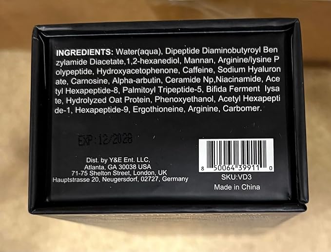 Instant Wrinkle Filler for Face, Lifting Cream for Eye and Face, Lift and Tightening Non-Invasive with Hyaluronic Acid, 24k Gold, Peptides and Vitamins for Youthful Appearance, 1.2 fl oz