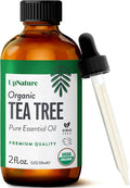 UpNature Tea Tree Oil - 100% Pure USDA Certified Organic Tea Tree Essential Oils for Skin, Hair, Toenail, Body and Scalp (2oz)