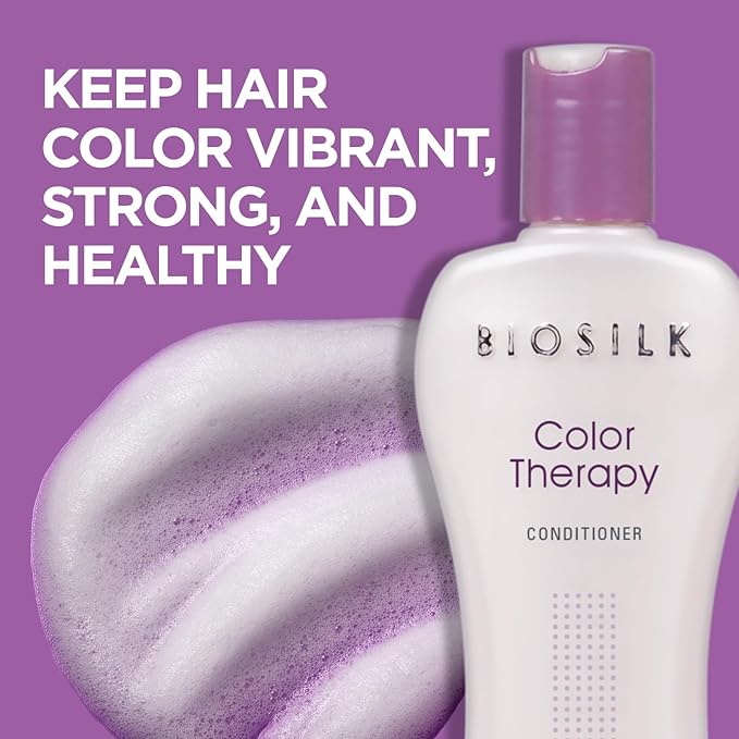 BioSilk Color Therapy Conditioner, Replenishes Moisture While Protecting Color, Enhances Vibrancy & Shine, Sulfate, Paraben & Cruelty-Free, 12 Oz