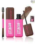 2 Pack Eyebrow Tint and Setting 2 in 1 Fluffy Volumizing Brow Mousse Kit, All Day Hold Brow Dye Gel with Brush For Natural Full-Looking Eyebrow Makeup