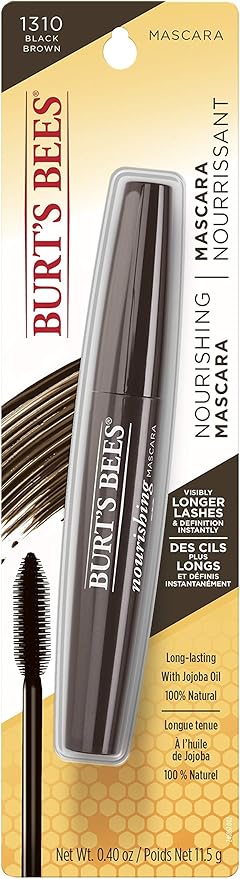 Burt's Bees 100% Natural Nourishing Mascara, Black Brown - 0.4 Ounce (Pack of 2)