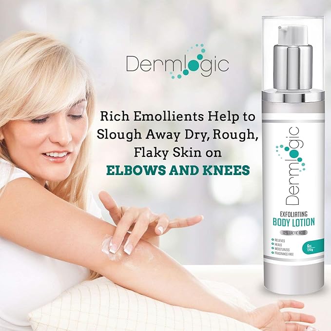 Dermlogic Keratosis Pilaris Treatment- Get Rid of KP, Bumps & Body Acne. 12% Lactic Acid Lotion. Moisturizing Repair Cream Smooths Rough, Dry, Cracked, Bumpy Skin & Redness.