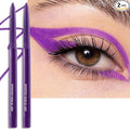 2 PCS Purple Eyeliner Pencil Set, Retractable Matte Gel Waterline Eye Liner Pen, Smudge-Proof Multi-Use Colorful Creamy Eyeshadow High Pigmented Long-Lasting Smooth Eye Makeup for Women