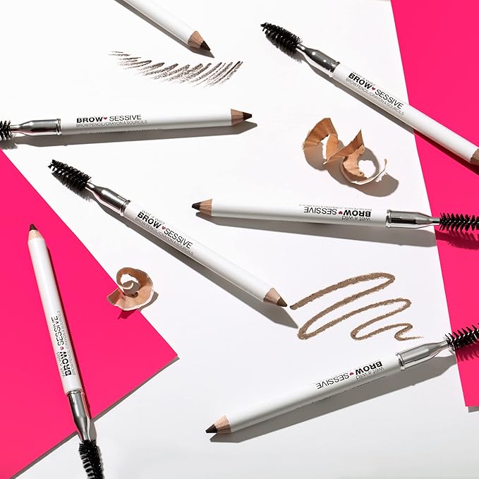 wet n wild Brow-Sessive Brow_Pencil, Ultra-Precise Dual Ended Spoolie Brush for Perfect Buidlable Blendable Shaping, Natural Lasting Shades for Every Brow, Cruelty-Free & Vegan - Taupe (Pack of 2)