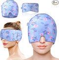 my novel things Migraine Relief Cap, Gel Cooling Eye Mask, Cooling Gel Relief 2 Pack Set, Headache Relief with Hot/Cold Gel, Instant Headache Relief, Reusable Gel Eye Mask Ice Pack for Stress Relief
