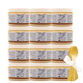 The Keys Salt Scrub -Sea Salt Scrub - Exfoliating Body Scrub with Wooden Spoon - Moisturizing Exfoliator for Hands, Foot, Bath, (12 Ounce (Pack of 12), Coconut)