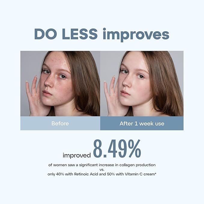Do Less Rejuvenating Serum for Face, Lightweight Peptide Serum for Smooth, Firm Skin with GHK-Cu Copper Peptides & SNAP-8, 30ml / 1oz