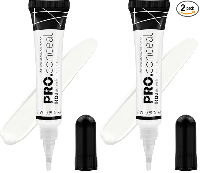 L.A. Girl Hd Pro Conceal, Flat White Corrector, 0.28 Ounce (Pack of 2)