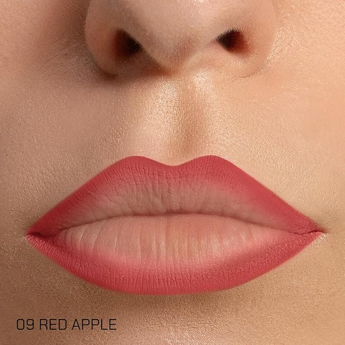 Radiant Professional Waterproof Lip Liner Pencil – Long Lasting, Creamy & Highly Pigmented Lipliner with Vitamin E & Jojoba Oil – Smudge-Proof, Smooth Lip Contour, 1.20 g (09 RED APPLE)