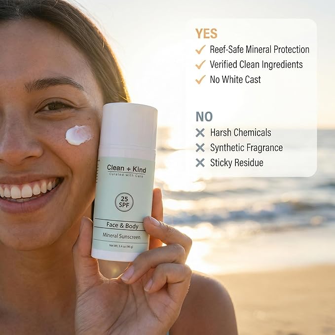 Tallow Sunscreen SPF 25 — Travel Size Mineral Sunblock with Non-Nano Zinc Oxide, Reef-Safe Body Sun Protection, No White Cast (3.4 oz)