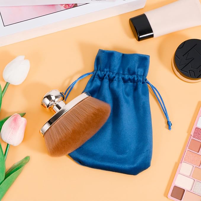 Extra Large Body Makeup Brush for Self Tanner – 115mm Wide Oval Kabuki Body Brush for Bronzer Blend & Blur, Vegan Fiber Self Tanning Brush for Legs & Body with Drawstring Bag by Yoseng