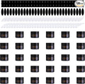 120Pcs 5g Amber Glass Jars Assortment Kit with Inner Liners and Black Lids, Spoons and blank labels for Storing Lip and Body Scrub, Lotion, Body Butter, Bath Salts