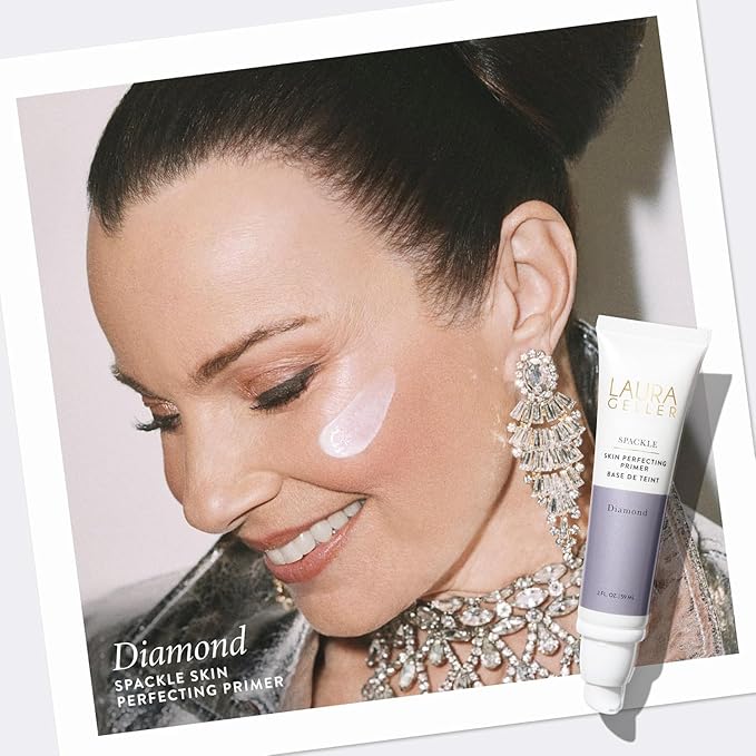 LAURA GELLER NEW YORK Spackle Primer - Diamond - Super-Size 2 Fl Oz - Hyaluronic Acid Makeup Primer for Mature Skin