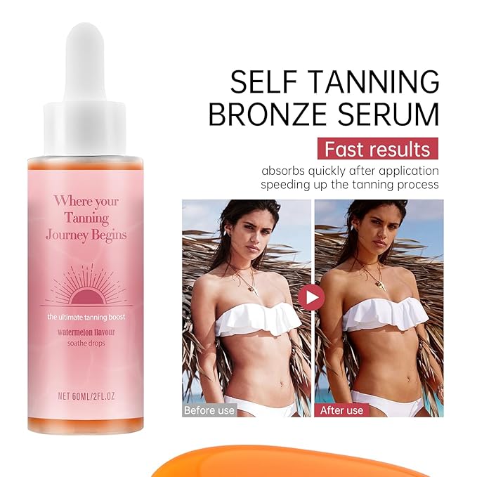Tanning Drops, Glow Drops, 1PC Natural Sunless Tanning Drops to Drink for Face & Body, Enhancing Your Natural Skin Tone, Easy to Use for All Skin Types