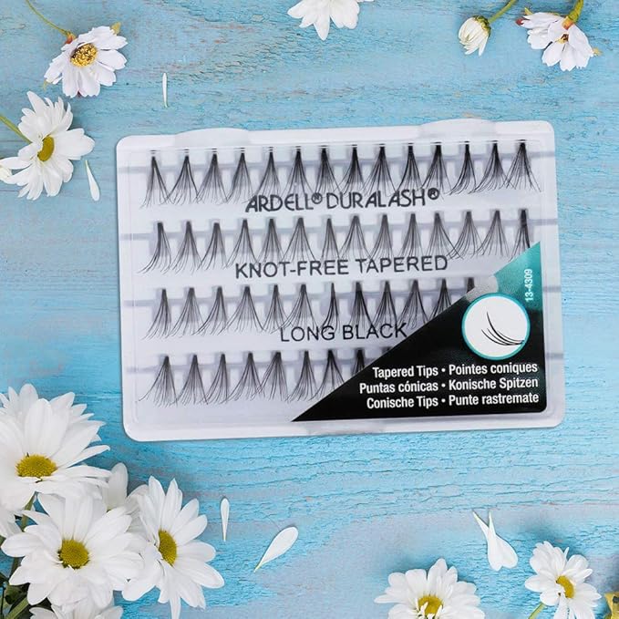 Ardell Individual Lashes Soft Touch - Long Black, Knot-Free False Eyelashes, Natural Look DIY Eyelash Extensions, 56 Lash Clusters Per Pack