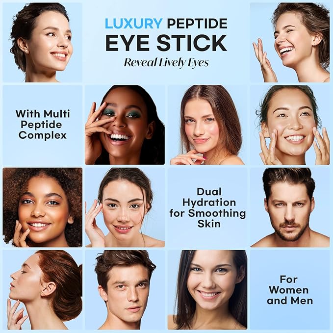 CITYGOO Retinol Eye Stick With Collagen, Hyaluronic Acid For Dark Circle, Under Eye Cream Anti Aging, For Puffiness and Bags Reduces Fine Lines (Peptide Crystal Blue Edition 3g)
