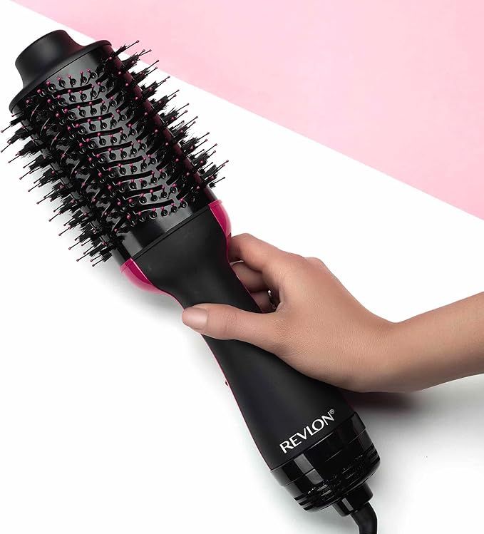 REVLON One-Step Volumizer Hair Dryer and Styler – Easy Salon-Style Blowouts – Less Frizz, More Shine, and Reduced Heat Damage, for All Hair Types and Lengths (Black) (Pack of 2)