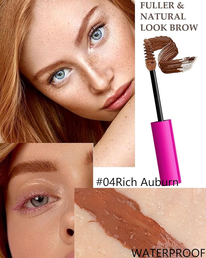 Waterproof Tinted Brow Gel-1Pcs Rich Auburn Thickening Eyebrow Mascara Glue,Brow Fast Shapping,Brow Filler Gream Gel,Long Lasting Eye Makeup for Women,Light Medium Dark Brown Cover Gray Hairs-04
