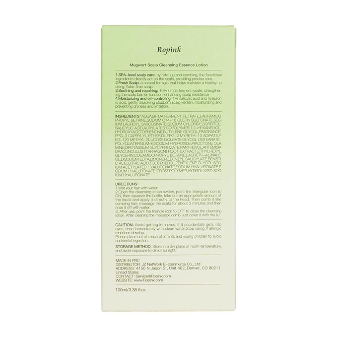 Mugwort Scalp Detox Pre Shampoo for Dandruff and Itchy Scalp, Deep Cleansing Treatment Removes Build-Up and Flakes While Soothing with Mugwort Extract and Salicylic Acid, Sulfate Free