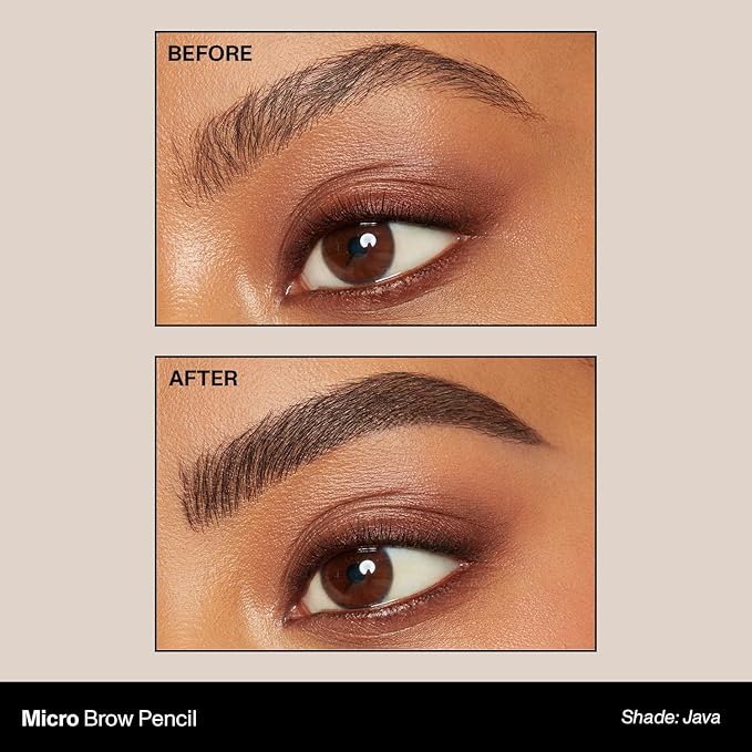 Morphe Micro Dual Eyebrow Pencil - Dual-Ended Brow Pencil Featuring a Retractable, Ultra-Precise, Pointed Tip - Richly Pigmented, Smooth-Gliding, Long-Lasting Wax Formula - Java (0.003 oz) (Pack of 2)