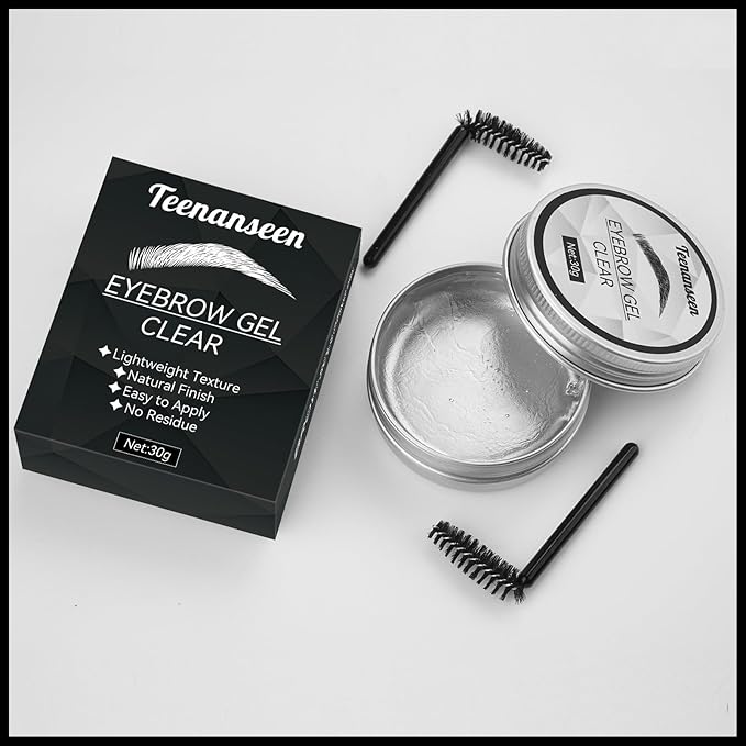 Eyebrow Gel, Long-Lasting Brow Gel for Styling and Sculpting, Waterproof Eyebrow Wax Kit For Holding Brows In Place, Clear Brow Gel Without Residue, Eyebrow Glue for 3D Brow Freeze 1 Pack