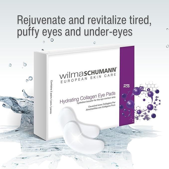 WILMA SCHUMANN Collagen Under Eye Patches, Dark Circle & Wrinkles Under Eye Mask, Pack of 10