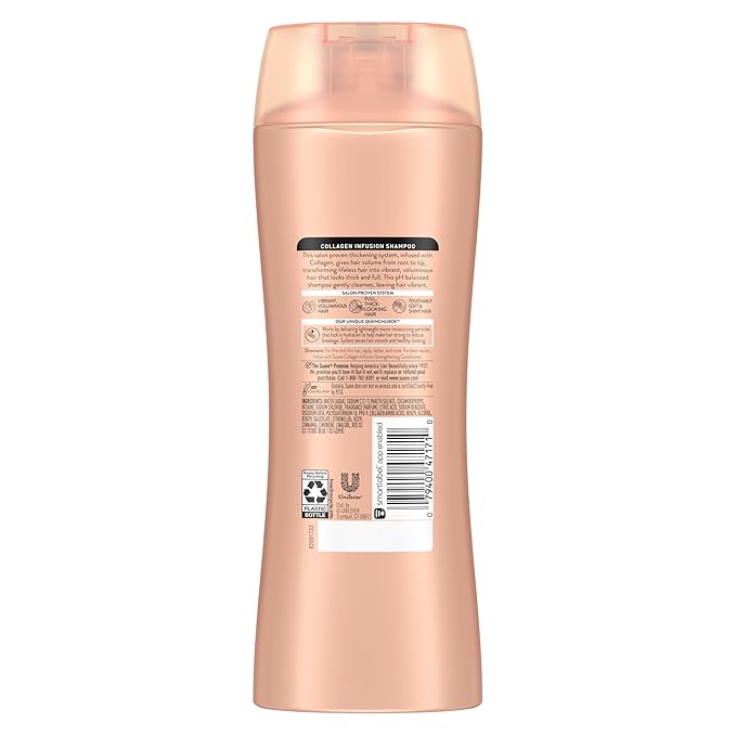 Suave Professionals Thickening Shampoo Collagen Infusion for Fine Hair Volumizing Shampoo 12.6 oz (Pack of 2)