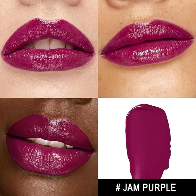 MAKI YIKA Moisture Purple Lipstick for Women Hydrate Tinted Lip Balm for Mother's Day Dry Cracked Lips Sheer Lipstick Lip Tinted Glossy Finish,MA067 Jam Purple