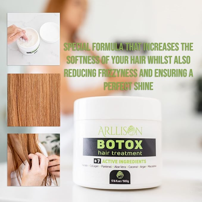 Botox Hair Treatment With Antifrizz, Soft Shiny Hair With Deep Hydration, Formaldehyde Free, Softens, Moisturizers, Adds Shine,volume control and hair smoothness,Brazilian 8.8 oz. /250g