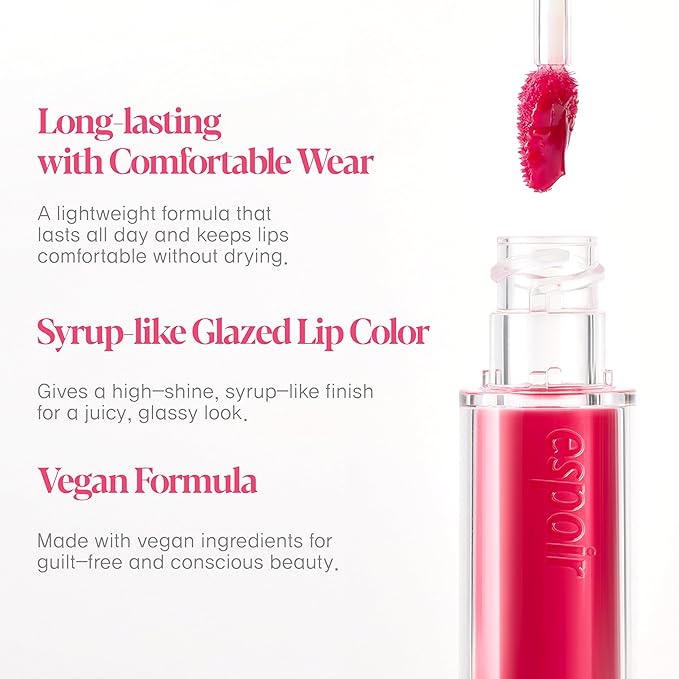 Espoir Couture Lip Tint Glaze #11 Butter Bell | Volumizing Lip Stain with Juicy Texture, Long-Lasting & Vibrant Colors, Moisturizing & Hydrating, Glossy Formula, Vegan, Korean Makeup, 0.14 oz