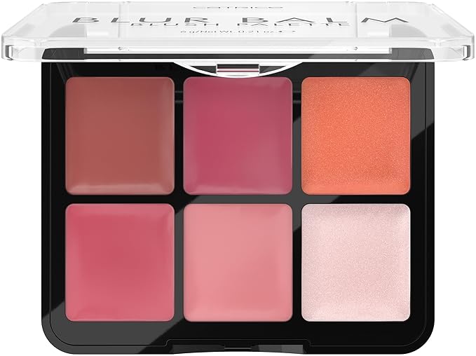 Catrice Blur Balm Blush Palette | 6-in-1 Blurring Flush & Highlighter Makeup | Balm-to-Powder Formula | Vegan & Cruelty Free