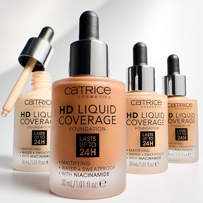 Catrice | HD Liquid Coverage Foundation | Flawless, High Coverage | Vegan & Cruelty Free (036 | Hazelnut Beige)