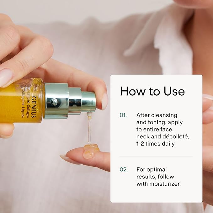 Algenist GENIUS Liquid Collagen Serum - Firming and Hydrating Face Serum with Collagen + Vitamin E - Helps Visibly Minimize Fine Lines + Wrinkles and Improve Elasticity (1 oz)