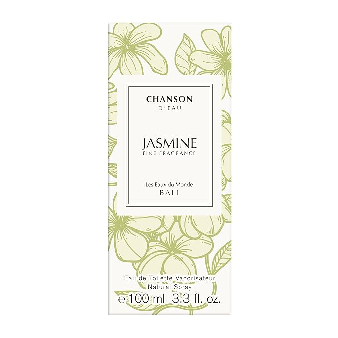 Chanson Jasmine Eau de Toilette 3.4 fl oz (Pack of 1), Notes of Jasmine, Tuberose, and Vanilla, Women's Fragrance, Long Lasting, Everyday Fragrance, Travel Size