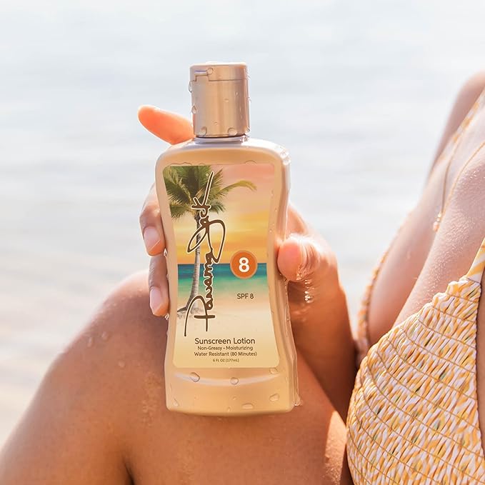 Panama Jack Golden Hour Duo - Travel Sunscreen Lotion SPF 8 & 15 Suntan Sun Care Pack