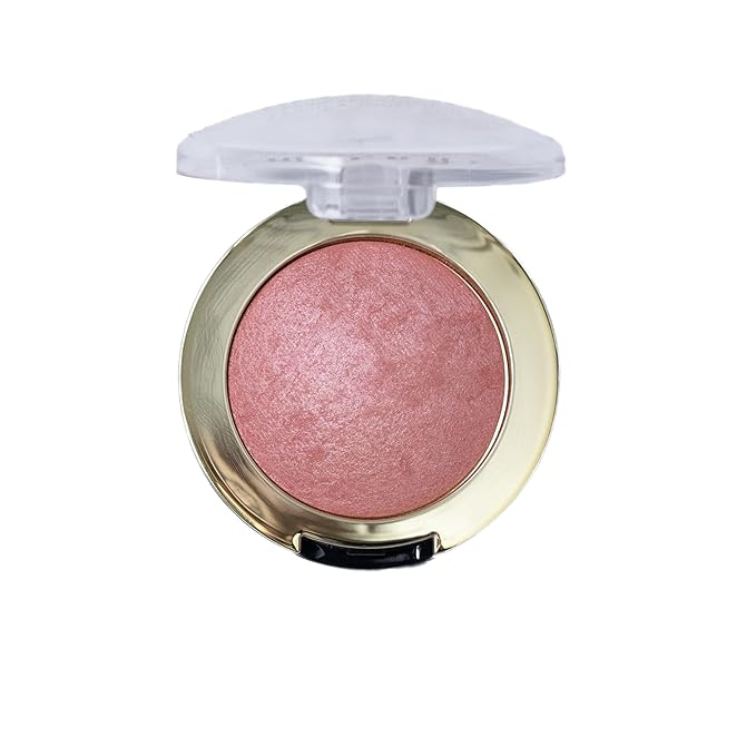 Milani Baked Blush, Updated Powder Blush for Cheeks, Cruelty Free Makeup - Shape, Contour & Highlight Face for a Shimmery or Matte Finish - Sparkling Rosé