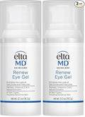 EltaMD Renew Eye Gel,Serum for Dark Circles and Puffiness,Under Eye Serum for Face,Anti Aging,Minimizes Fine Lines and Wrinkles,0.5 oz Pump,(Pack of 2)