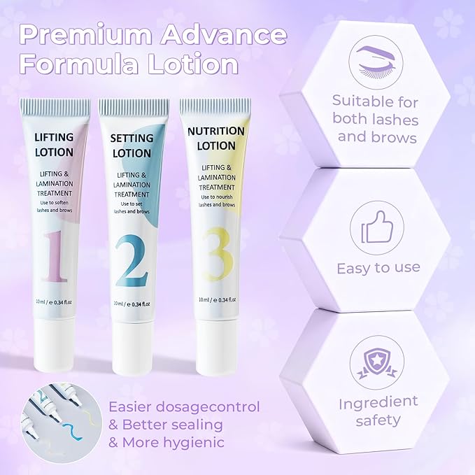 PERMANIA Korean Lash Lift Kit, Can be Operated with Eyes Open for Eyelash Lifting with Detailed Instruction, Salon Results Instant