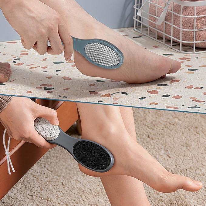 Pumice Stone Brush for Feet 3 Pack Foot Brush Foot Brush for Shower Foot File Callus Remover 4-in-1 with Foot Scrubber, Pumice Stone, Foot Rasp and Sand Paper for Home Foot Care