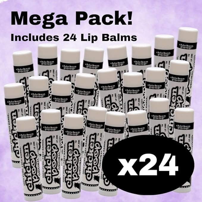 Chicken Poop® Original Lip Balm | Natural Moisturizing Lip Treatment with Beeswax & Essential Oils | Lavender Flavor | Funny Name, Serious Moisture | Petroleum‑Free, Paraben‑Free Lip Care (24)