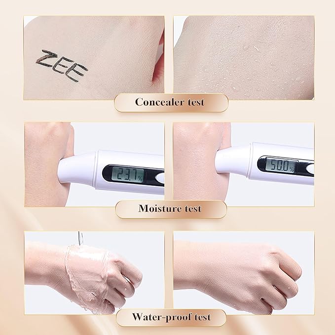 Cushion Foundation Concealer for Older Women, Face Makeup Powder Foundation for Mature Skin, CC Cream Tattoo Cover up Easily Create A Lightweight Natural-looking Base, Natural Color