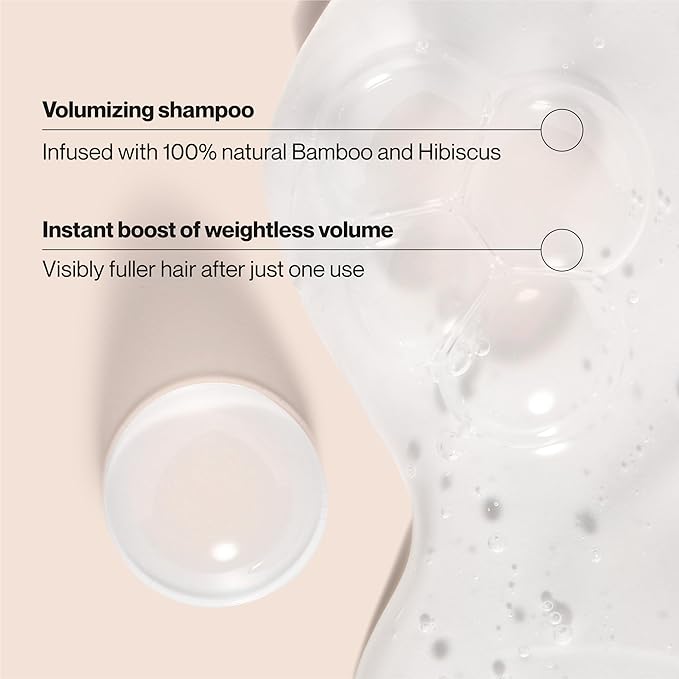 Suave Bamboo & Hibiscus Volumizing Shampoo, for Fine and Flat Hair, Salon Proven System for Boosting Hair Volume and Body, 12.6 oz