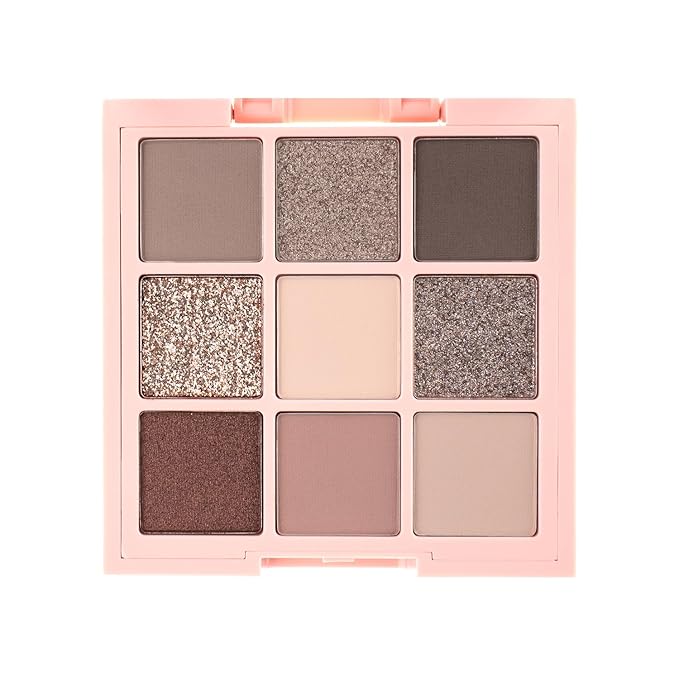KimChiChic Beauty Better Than Nude Eyeshadow Palette; 9 Highly Pigmented Matte & Shimmer Shades; Long-Lasting, Blendable Neutrals for Natural & Glam Eye Looks; Cruelty-Free, Vegan, 02-Chic & Naked