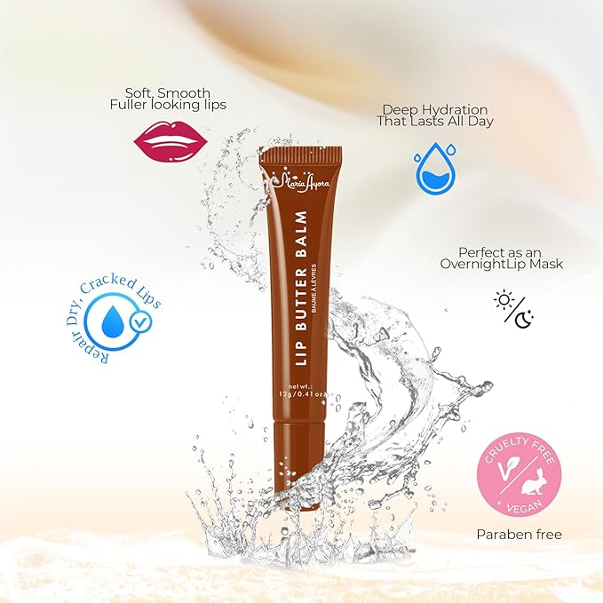 Deep Hydrating Lip Butter Balm - Hydrating Lip Treatment with Glossy Finish, Shea Butter, Vitamin E, Peptides & Hyaluronic Acid - Vegan, Non-Sticky, Lip Care - 4 Pack(4 COLORS-Unscented)