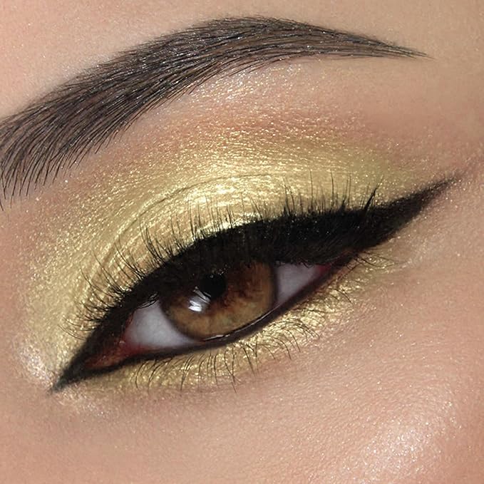 Liquid Eyeshadows, Long-lasting Liquid Glitter-Eyeshadows Colorful Eye Shadows for Eye-Makeup (Gold)