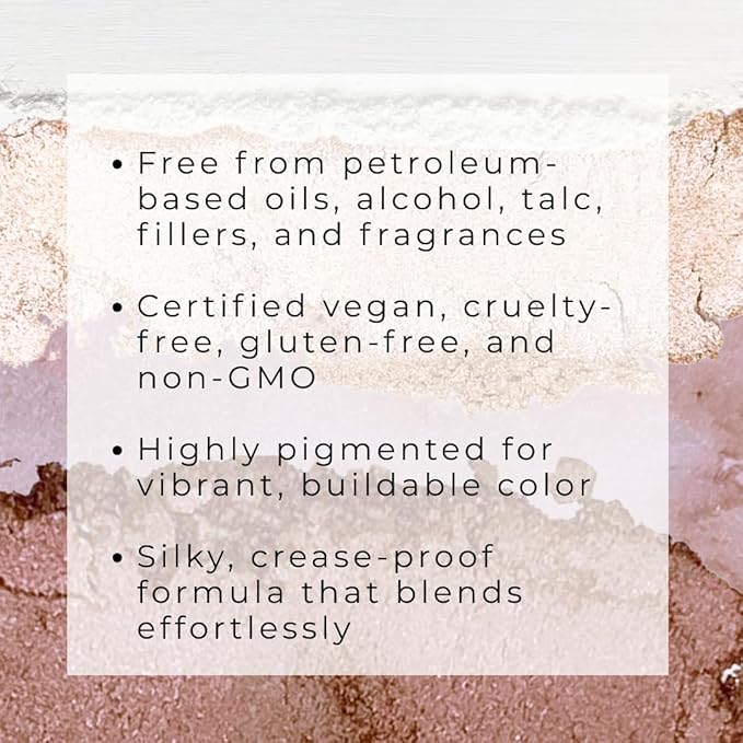 Honeybee Gardens Skinny Dip II Refillable Eye Shadow Palette – 4 Neutral Shades, Highly Pigmented Natural Eyeshadow, Vegan, Gluten-Free, Talc-Free & Paraben-Free Makeup Palette - Travel Size