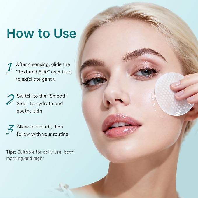 BOLI Cleansing Toner Pads, Salicylic Acid Mild Exfoliating Facial Pads, Pore Reducing with Tea Tree Oil, Niacinamide, Wihch Hazel (70 Units)
